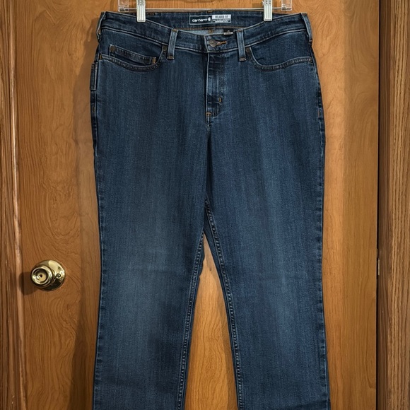 Carhartt Denim - Carhartt Rugged Flex Relaxed Fit Women’s Blue Jeans size 10 Short